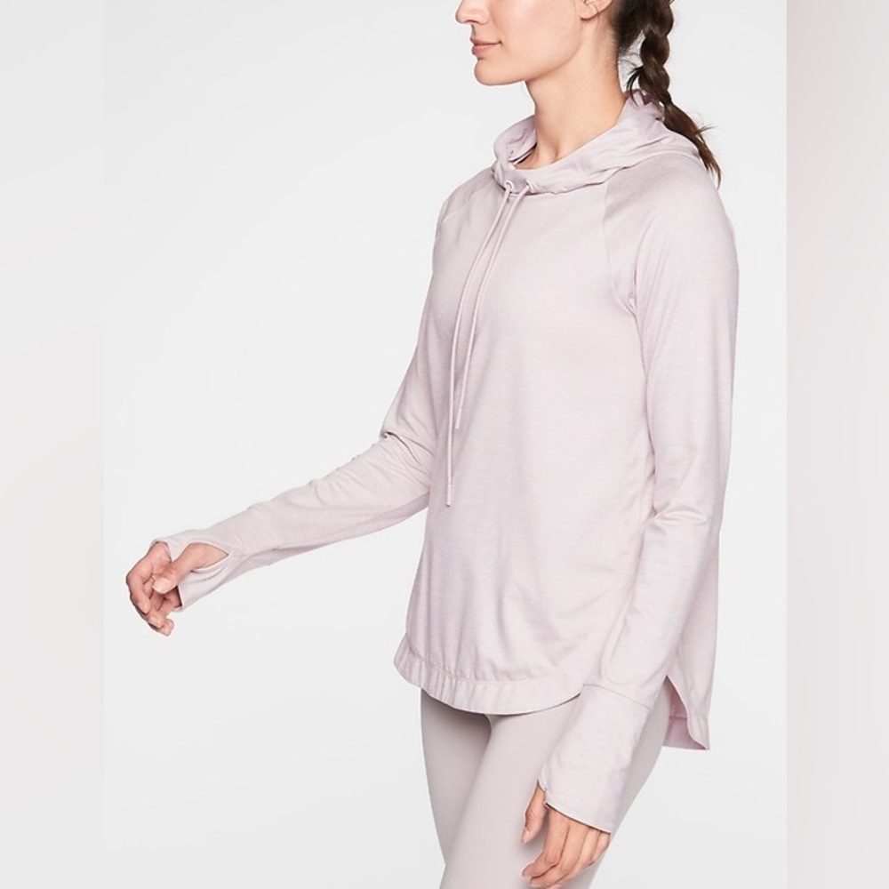 Athleta Uptempo Light Pink Hoodie Size Small Like New